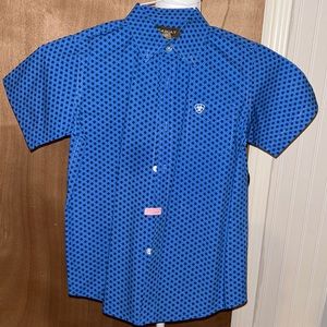 Boys Ariat Button down Short Sleeve Shirt